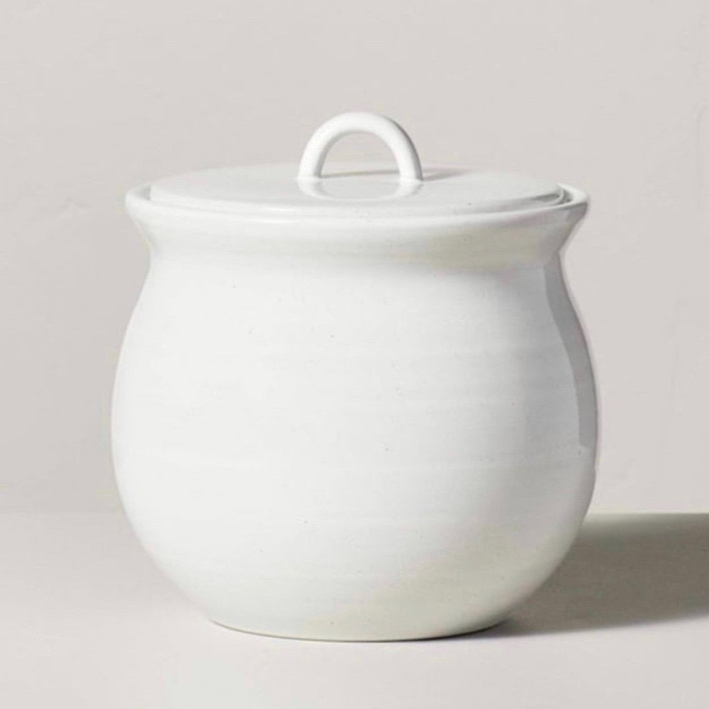 Hearth & Hand with Magnolia 99oz Flared Brim Stoneware Canister Vintage Cream